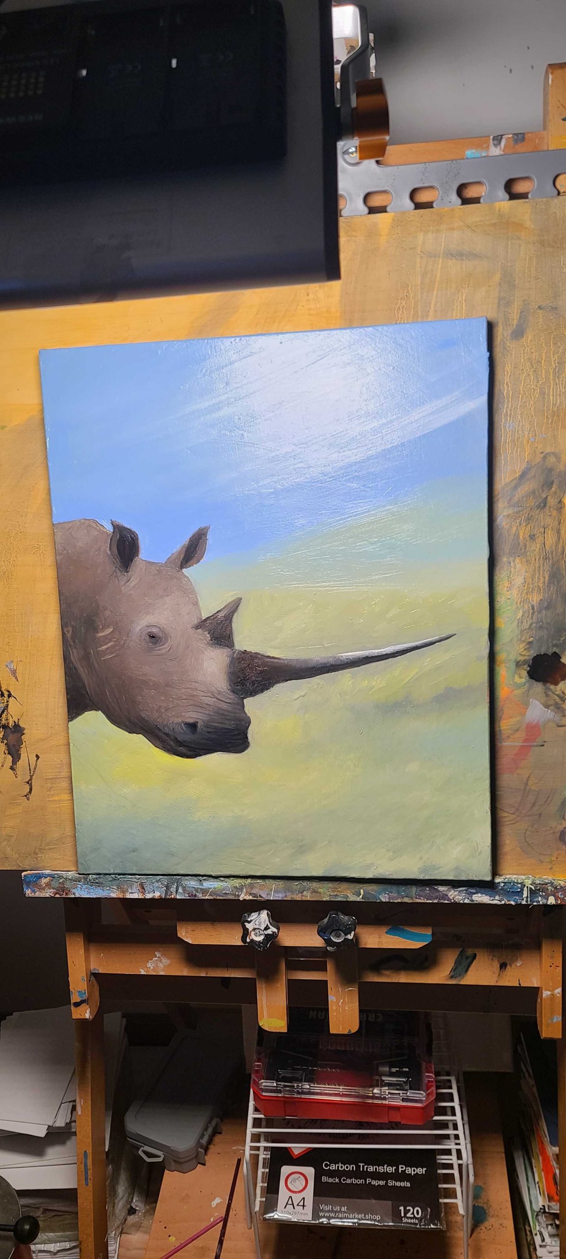 Rhino painting progress.. love marks